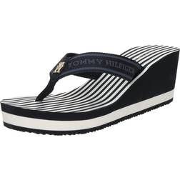 Tommy Hilfiger Sandalett TH Stripes Wedge Beach Sandal - Blå