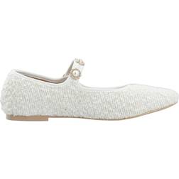 Bianco Bialilja Trimmed Mary Jane Textile Kvinde Ballerinaer -