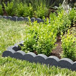 Nicoman Flexi Curve Scalloped Garden Edging Rubber Landscape 120cm Pack of 4
