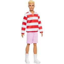 Mattel Barbie Fashionistas Blond Dukke Med Stribet Trøje