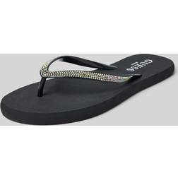 Guess Zehentrenner Mit Strasssteinbesatz - Black