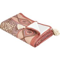 Beliani Outdoor Picnic Blanket 150 x 200 cm Pink Lashari Blankets