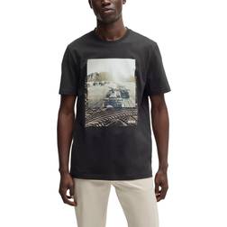 Boss Orange Dunetrace Printed Crew Neck T-Shirt - Black