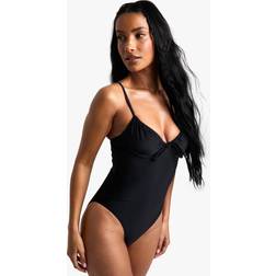 boohoo Womens Swimwear Essentials Underwired Swimsuit - Black