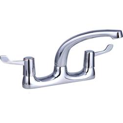 Nes Home Contemporary Chrome Kitchen Deck Mounted Sink Mixer Tap Chrome