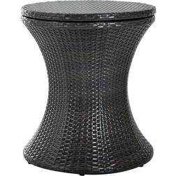 OutSunny Rattan Ice Bucket Activity Cooler Brown Outdoor Bar Table