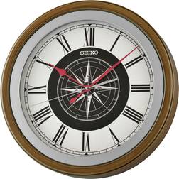 Seiko QXA844B Brown Wall Clock 35cm