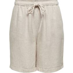 Only Onlsiesta Mellemhøj Talje Loose Fit Shorts - Sand