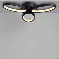 John Lewis Ovals LED Semi Black Ceiling Flush Light