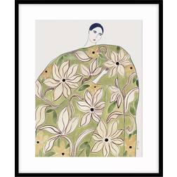 John Lewis La Poire Summer Coat Print & Mount 62 x 52 cm Green Framed Art