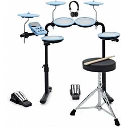Gear4music VISIONDRUM Electronic Drum Kit with Stool and Headphones Blue