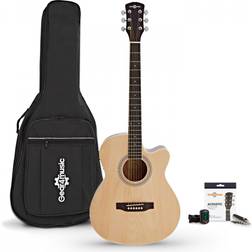 Gear4music Single Cutaway Elektroakustisk Gitarr & Tillbehärspaket