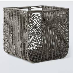 John Lewis Polyester Rattan Storage Grey Large Basket