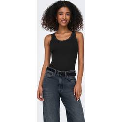 Only Onlsara Sharai Lace Tank Top - Svart