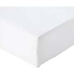 Amazon Basics Spannbettlaken 150 x 200 x 30 cm Mikrofaser Weiß Lagen Hvid
