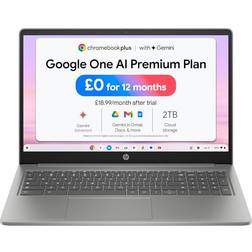 HP Chromebook Plus 15.6 inch Intel Core i3-N305 Processor 8 GB RAM 128 GB Flash Storage
