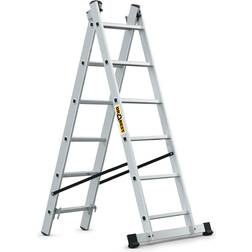Drabest Aluminium Leiter 2-teilig 2x6 Stufen 150kg