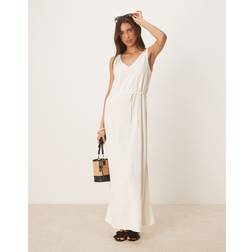 JDY Mix Tie Maxi Dress - White