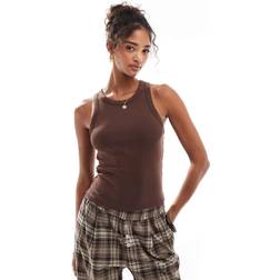 Stradivarius Basic Racerback Top - Brown