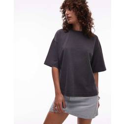 Mango Premium Boxy Drop Sleeve T-Shirt - Grey