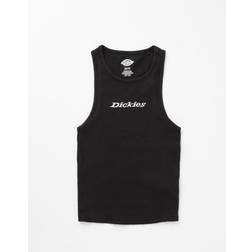 Dickies Sort Top Med Ribber Og Centralt Logo