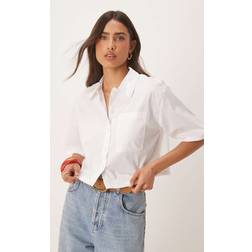 JDY Cropped Shirt - White