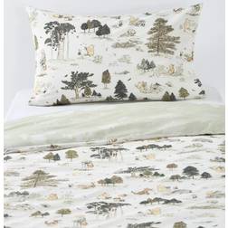 Disney x Sanderson Winnie the Pooh and Pillowcase Set Green/Multi Duvet Cover