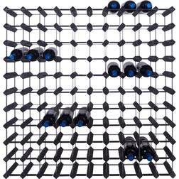 mensolas Sortbejdset Fyrretræ 110 Flasker Vinreol