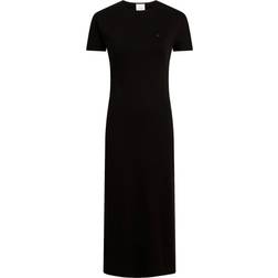Calvin Klein Slim Midi T-Shirt Dress - Black