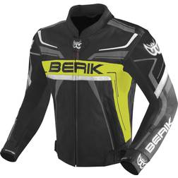 Berik Absolute Race Motorrad Lederjacke - Schwarz/Neongelb/Anthrazit