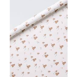 John Lewis Bear New Baby Wrapping Paper 3m Cream