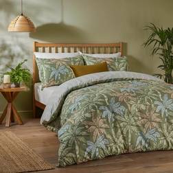 Riva Home Kentia Reversible & Pillowcase Set - Pine Duvet Cover Blue, Green