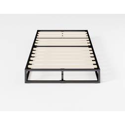 Hashtag Home Dekker Metal Platform Bed with Wooden Slat Support 15cm 6in Height Black