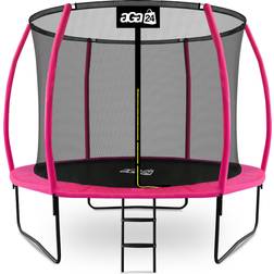 Aga Sport Exclusive Gartentrampolin mit Sicherheitsnetz 305 cm Rosa