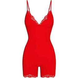 SKIMS Bodysuit Fits Everybody Lace Triangle - Cayenne