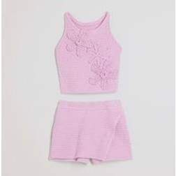 River Island Mini Girls Crochet Floral Set - Purple