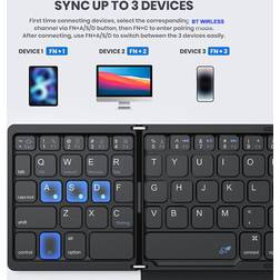 Foldable Compact Keyboard Portable BT Keyboard