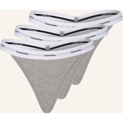 Calvin Klein 3 Pack Stretch Thongs - Grey