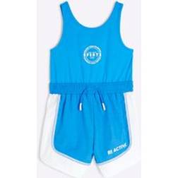River Island Girls Active Monochrome Playsuit - Blue
