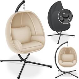 Kesser Luxe Hängesessel mit Gestell 150 kg Beige