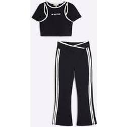 River Island Girls Active Top And Leggings Set - Black