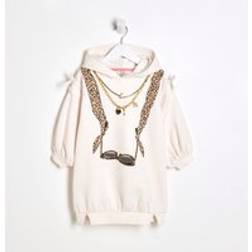 River Island Mini Girls Hooded Sunglasses Dress - Beige