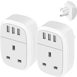 USA Travel Adapter 2 Pack