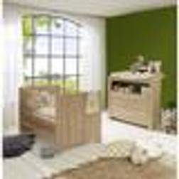 Trendteam Bed 70 x 140 cm Olivia Changing Table Oak