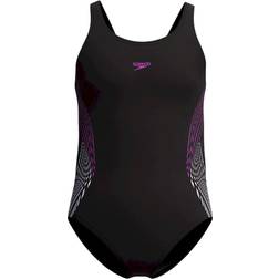 Speedo Placement Muscleback JR Baddräkt - Purple