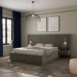 Dunelm Oversized Ottoman Hotel Velvet Frame Bed