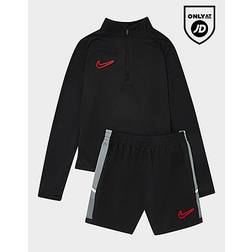 Nike Academy 1/4 Zip Top Shorts Set Children - Black