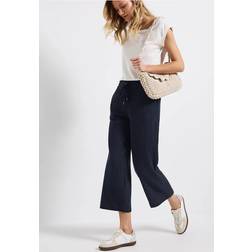Street One Frauen Musselin Wide Leg Hose - Blau