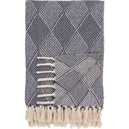 House Nordic Izmir Plaid Blå 130 x 180 cm Tæppe Blå (180x130cm)