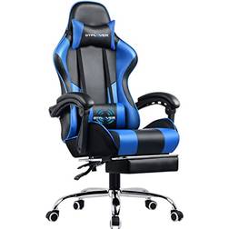 GTPLAYER Gaming Chair with Footrest and Lumbar Support